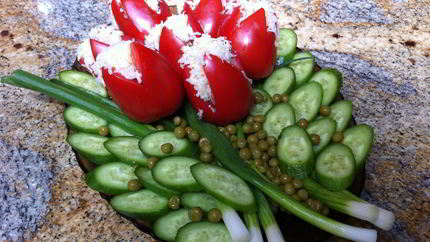 Закуска Весенние тюльпаны