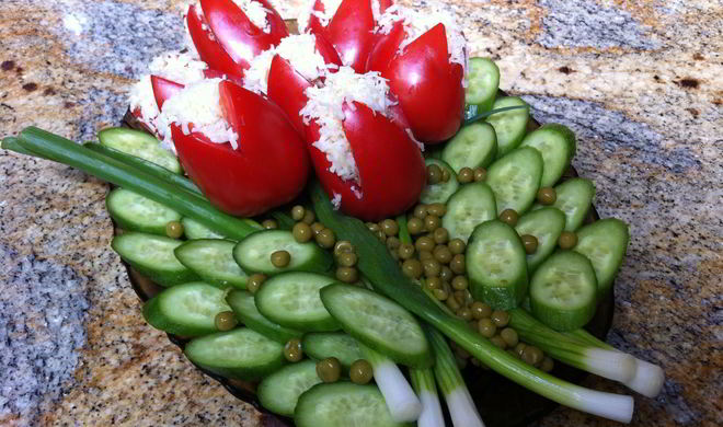 Закуска Весенние тюльпаны