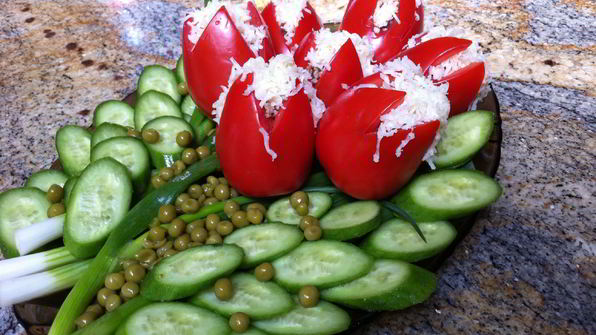 закуска весенние тюльпаны