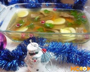 Заливное из говяжьего языка