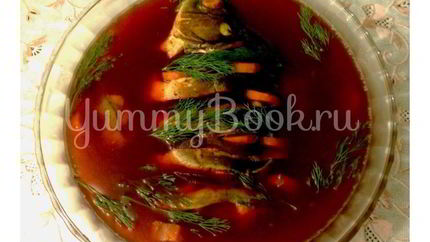 Заливное из карпа с буряком