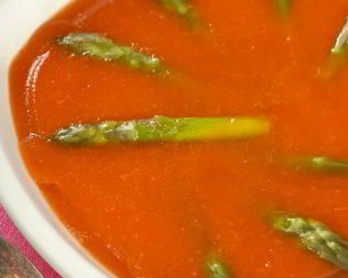 Заливное из перца со спаржей