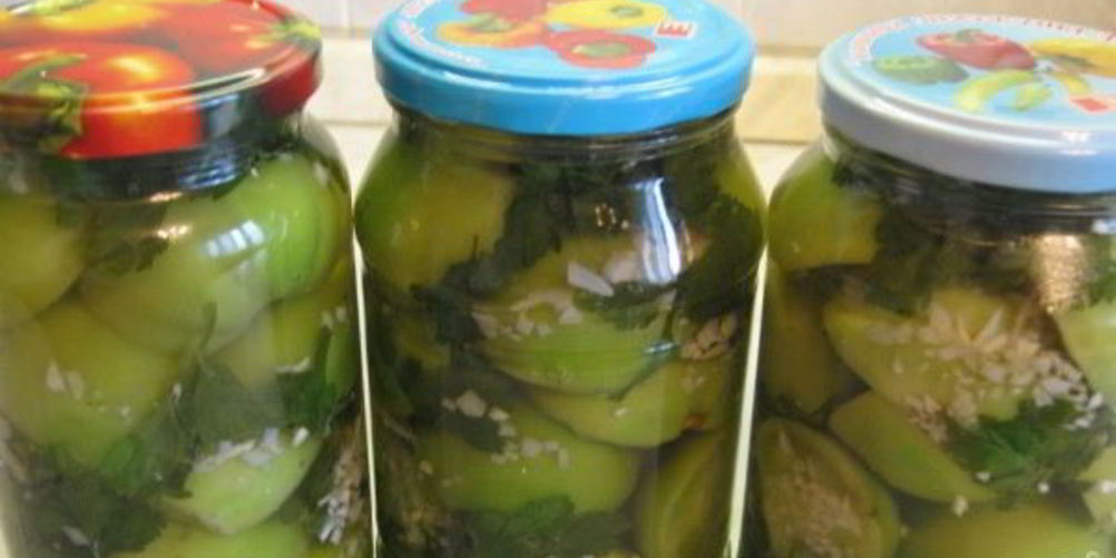 Рецепт зеленых помидоров с хреном