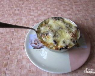 Грибной жульен со сливками