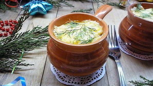 куриный жюльен с грибами и специями