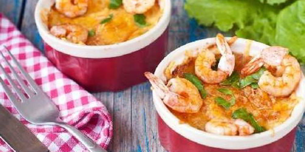 Рецепт среднеземноморского жюльена с креветками