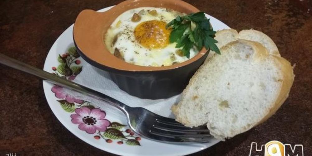 Рецепт жульена из грибов под яйцом