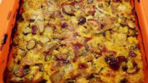 жульен с фаршем и грибами