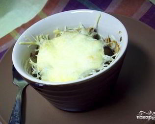 Жульен с грибами и баклажанами