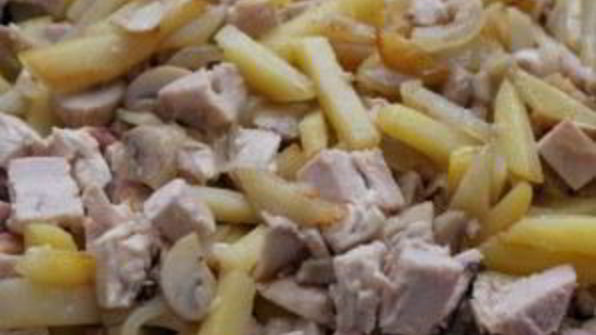 жульен с грибами и картофелем