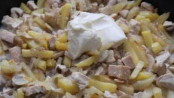 жульен с грибами и картофелем