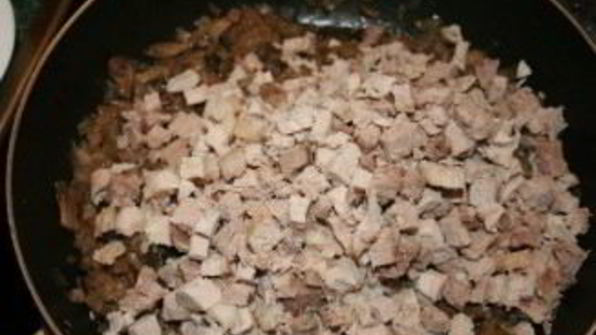 жульен со свининой и грибами