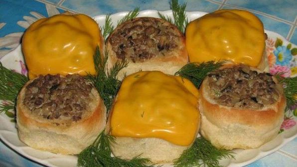 жульен в булочках