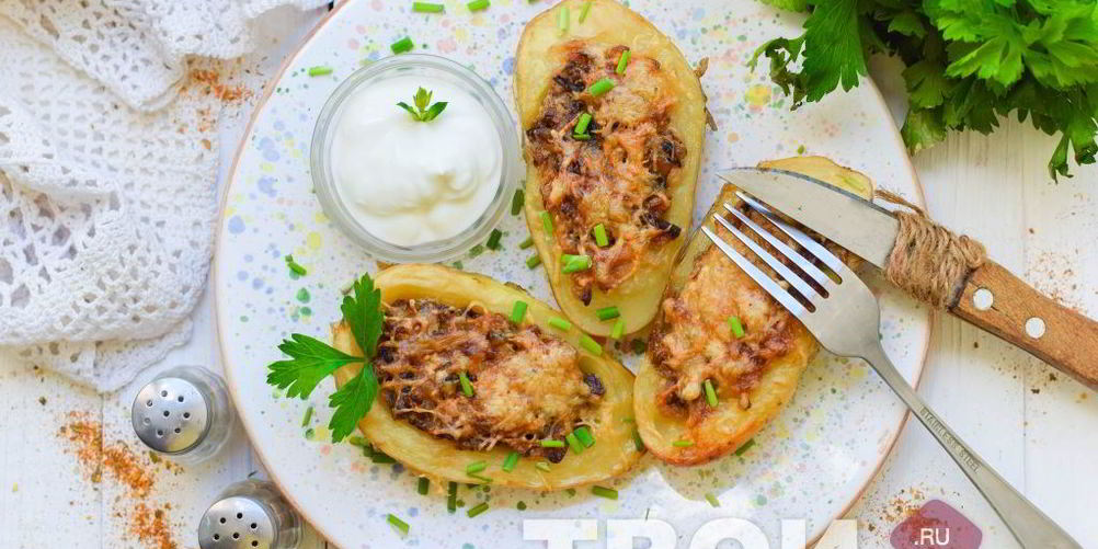 Рецепт жульена в картошке