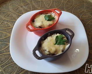 Жюльен-фьюжн из гречки с грибами