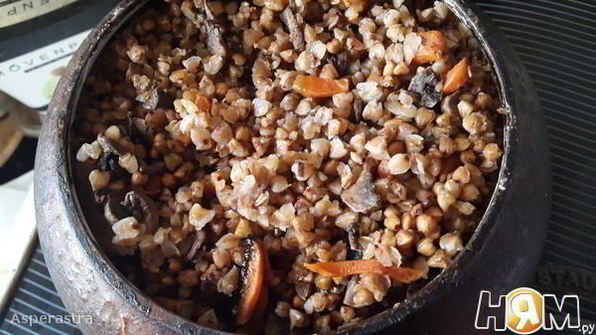 жюльен-фьюжн из гречки с грибами