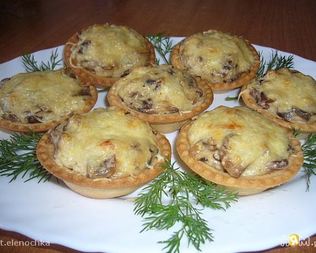 Жюльен с копченой курицей