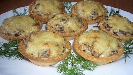 Жюльен с копченой курицей