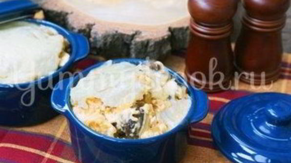 жюльен с курицей и шампиньонами